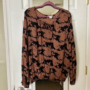 Plus size Womens long sleeve blouse